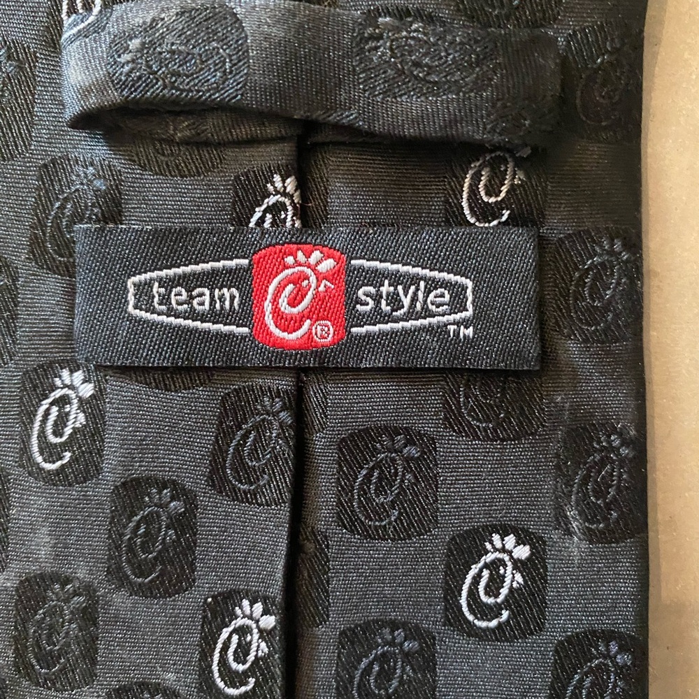 Black Patterned Tie - image 3